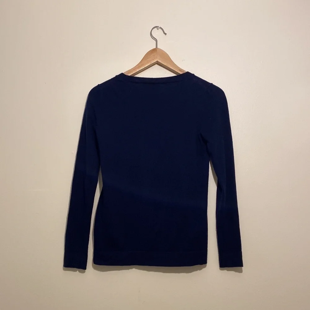 J. Crew cotton navy crew neck sweater. Size XXS